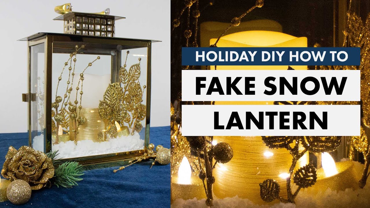 How To: Fake Snow Lantern DIY Tutorial | BalsaCircle.com