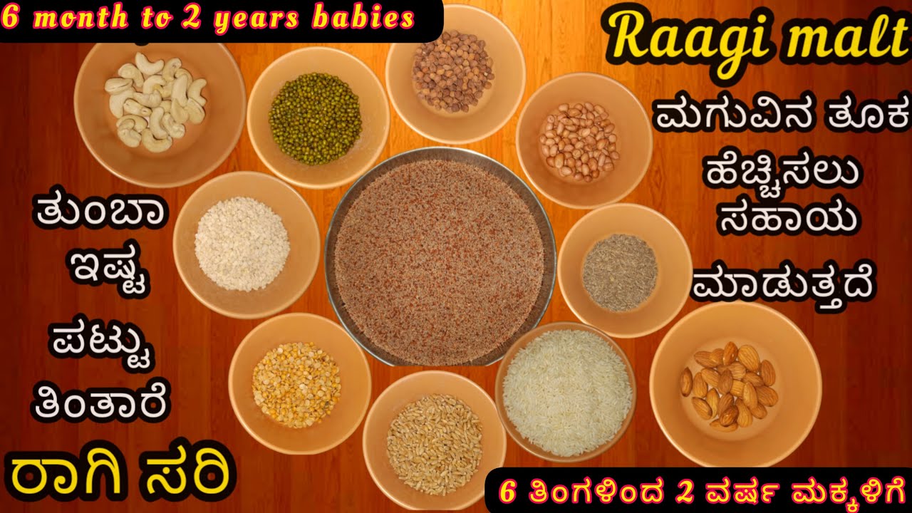 ರಾಗಿ ಸರಿ || Raagi Malt || 6 ತಿಂಗಳಿದ 2 ವರ್ಷದ ಮಕ್ಕಳಿಗೆ ತೂಕ ಹೆಚ್ಚಿಸುತ್ತದೆ || Multigrain powder