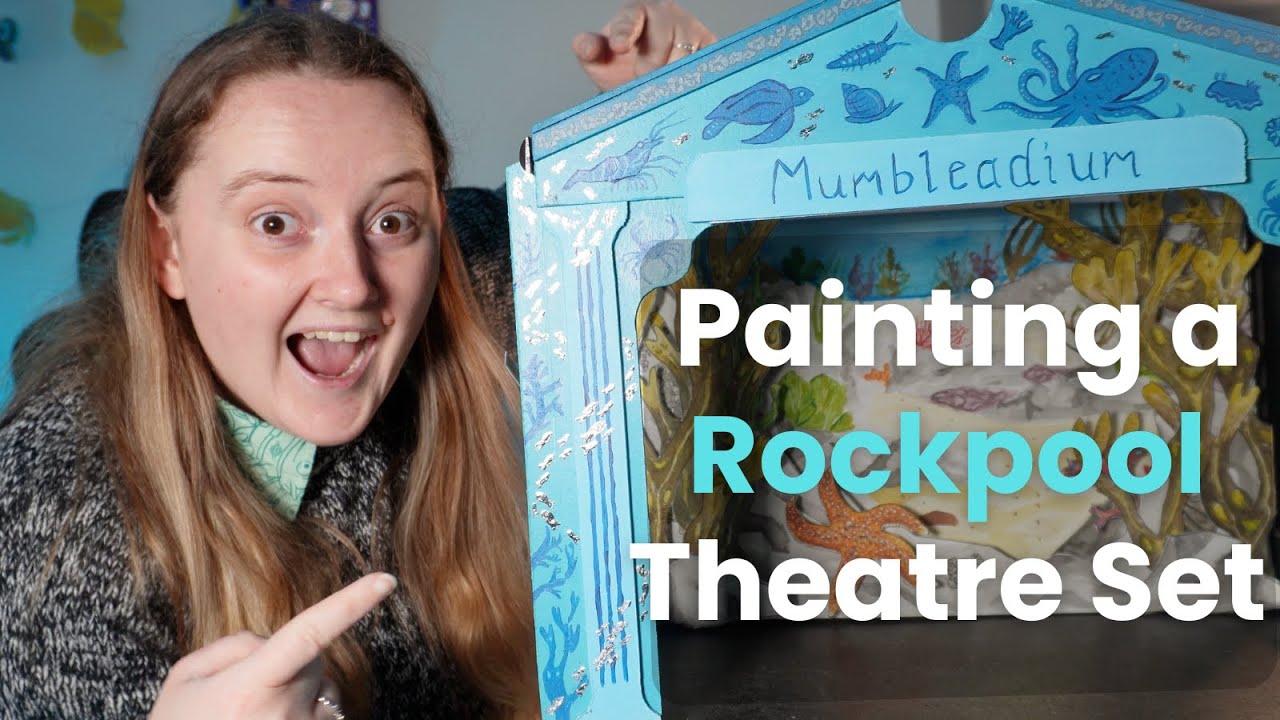 Ocean Miniature Theatre - Painting Rockpool Theatre Sets! ocean art