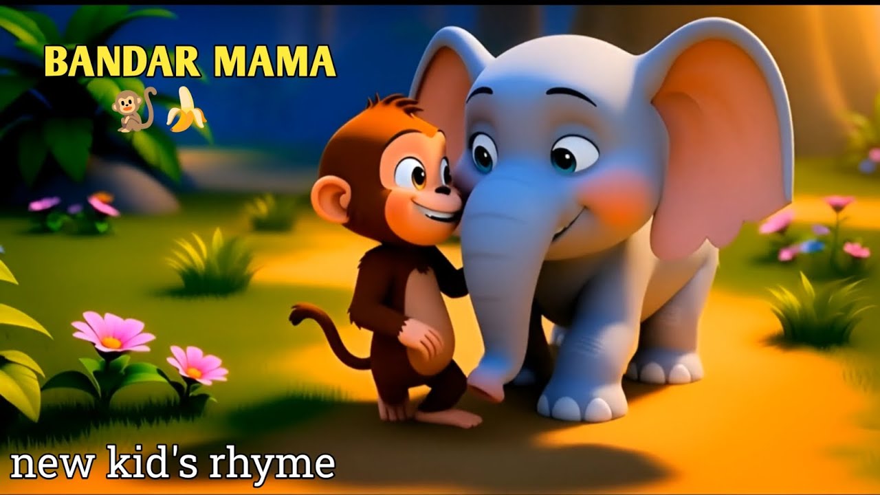 Bandar Mama Ki Masti 🐒🍌 | Fun Kids Rhyme | Cartoon Song || non stop rhymes 
