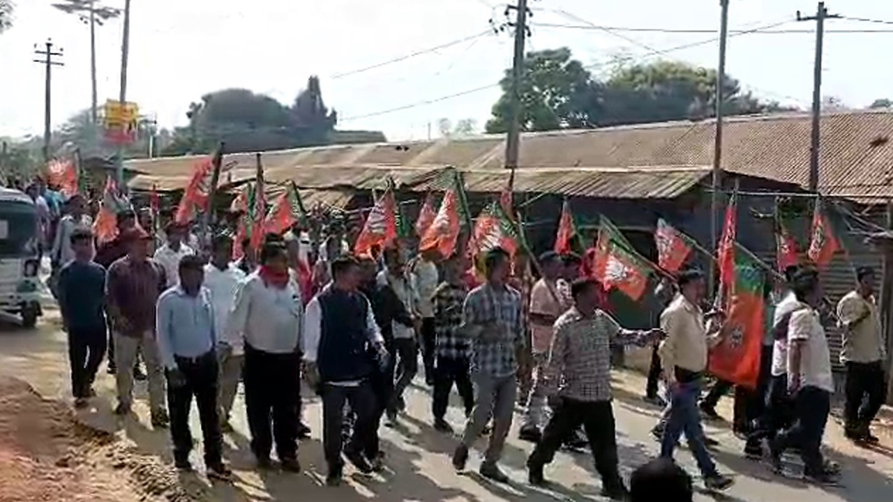 Tensions Flare in Mandwi: BJP Protests Brutal Attack on GS Bipin Debbarma
