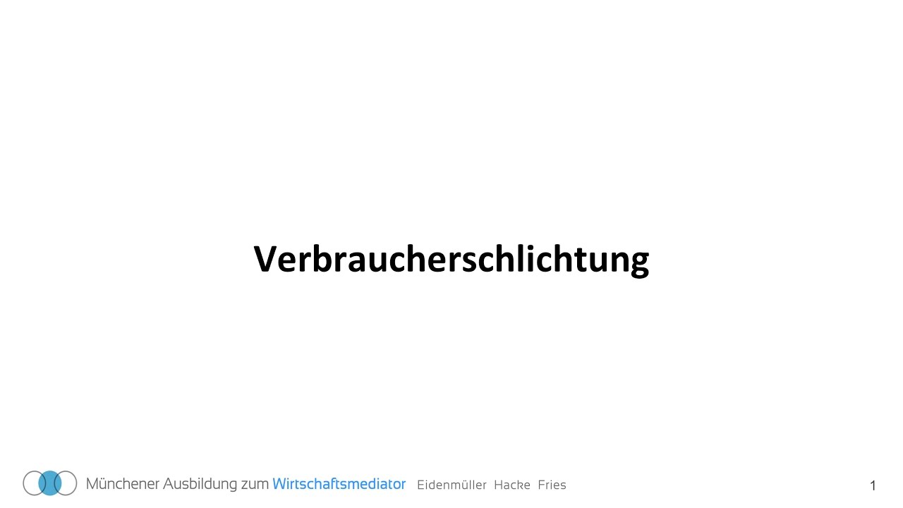 Verbraucherschlichtung