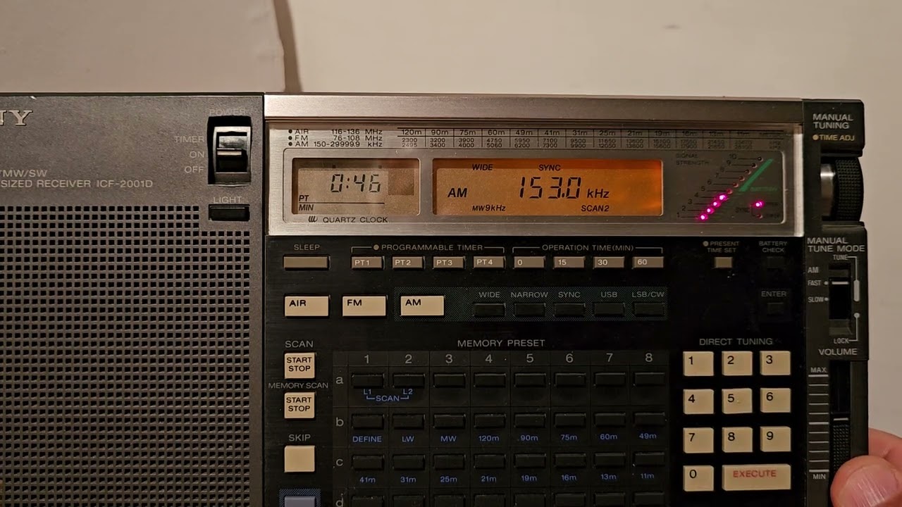 SONY ICF-2001D. 153 кгц SRR Antena Satelor