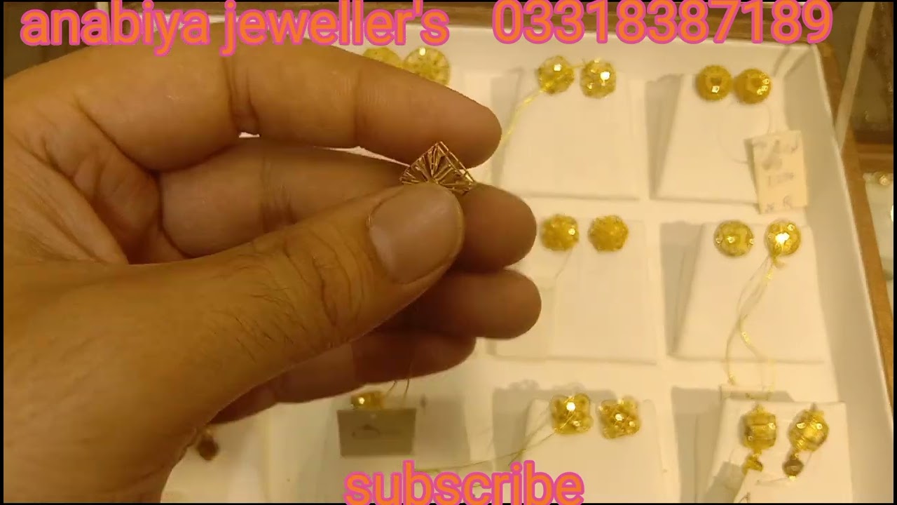 gold Tops  earrings!new latest designs light weight #anabiya jeweller's