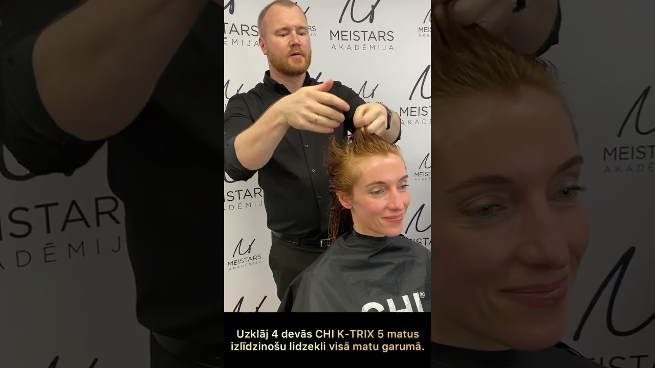 CHI Keratin matu laminē&scaron;anas procedūra bojātiem matiem // Akadēmija Meistars