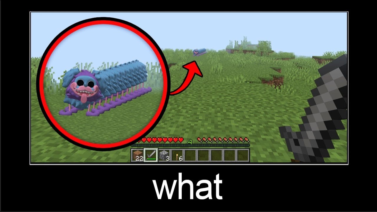 Minecraft wait what meme part 239 (Scary PJ Pug-a-Pillar)