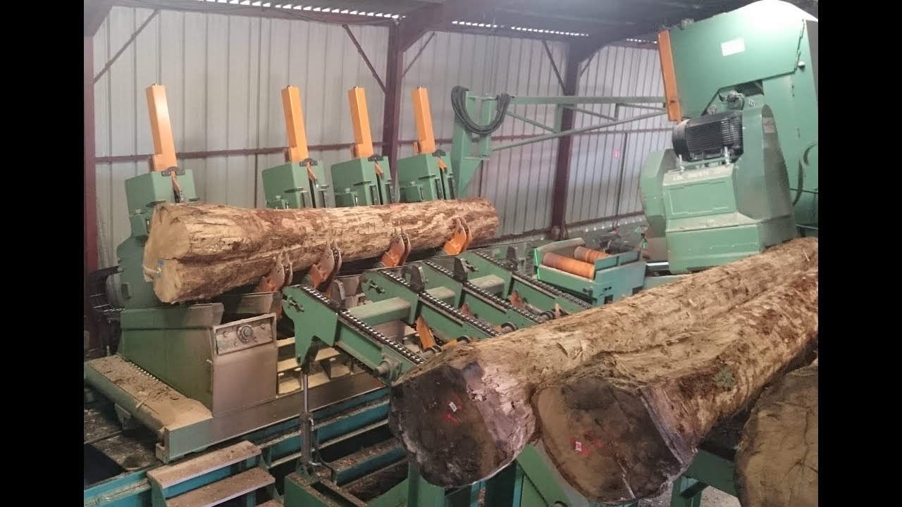 SCIE A GRUMES INCLINEE - HARDWOOD TILTED LOG BANDSAW