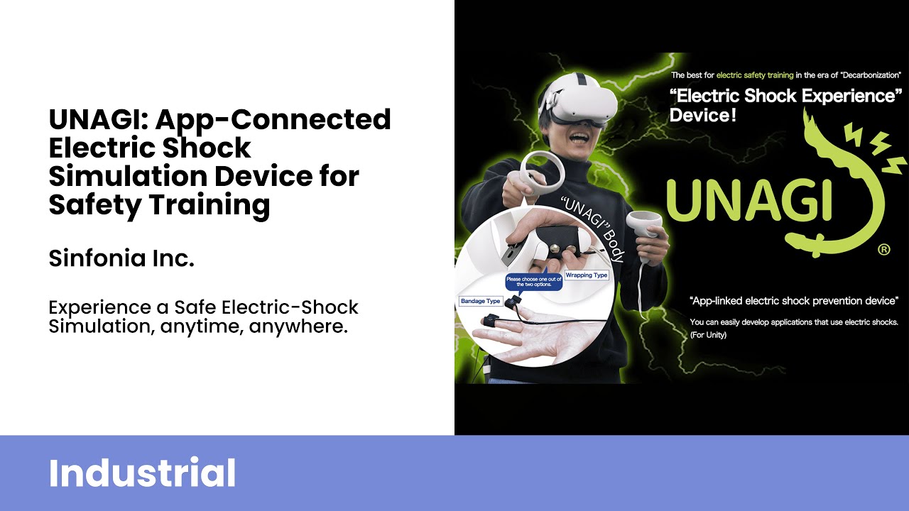 UNAGI: App-Connected Electric Shock Simulation Device for Safety Training | Sinfonia Inc.