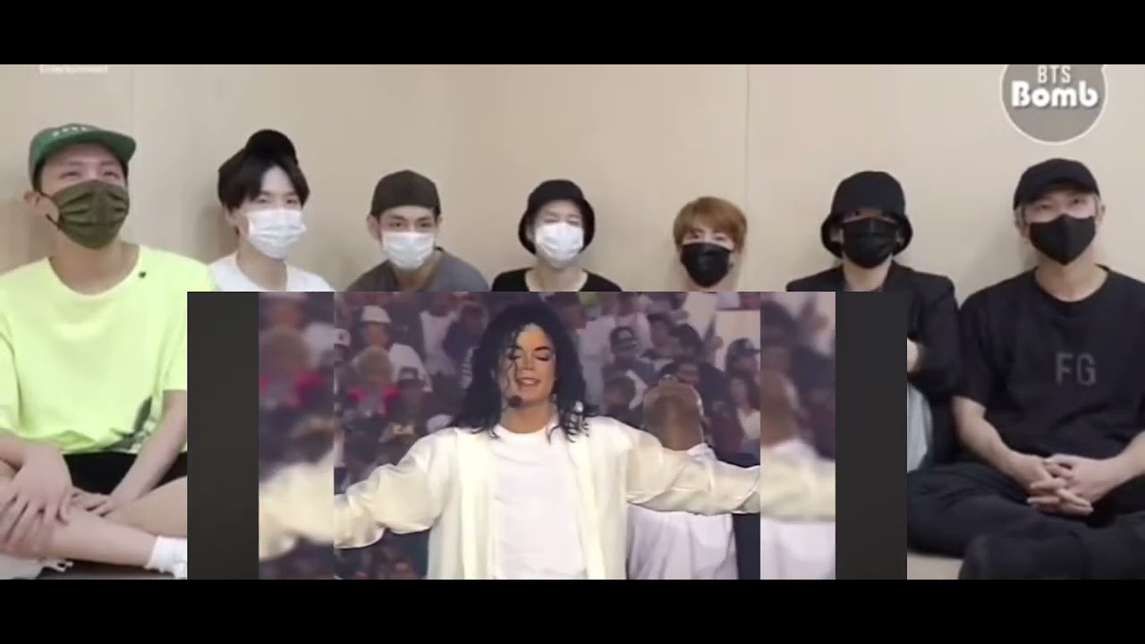 bts reaction to Michael Jackson Superbowl (fake reaction)