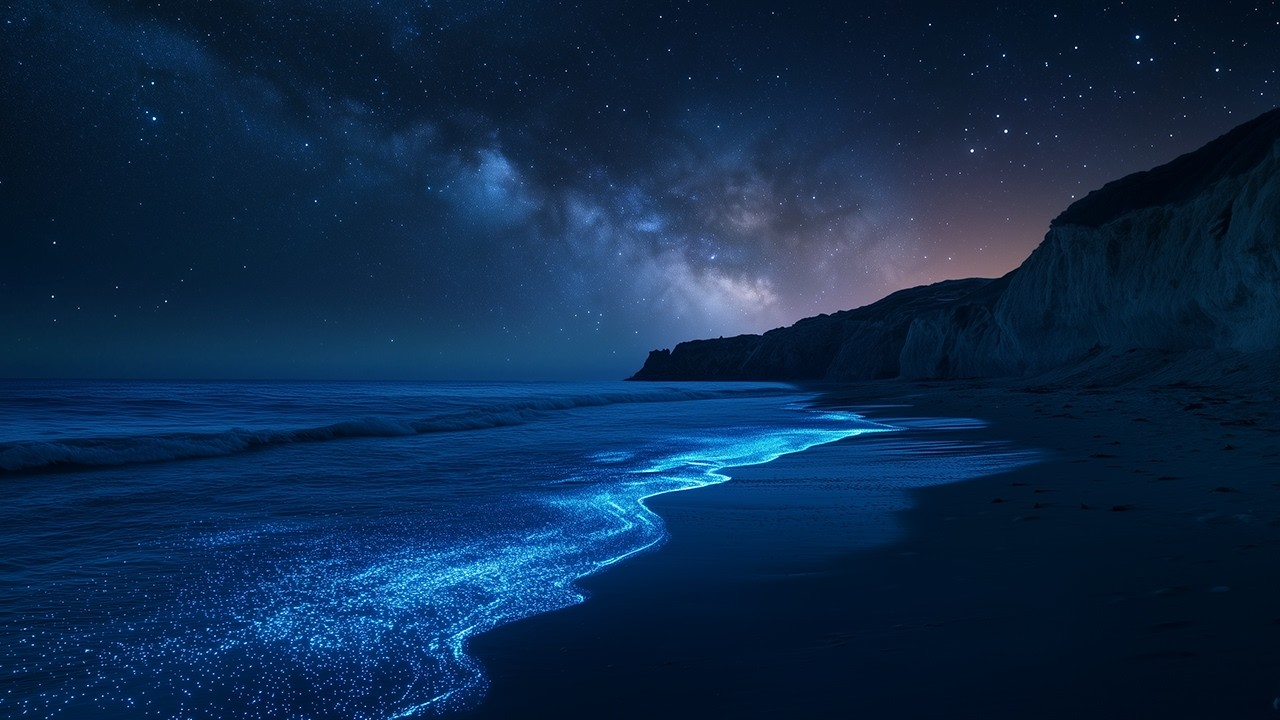 Calm Ambient Synth Music ✨ Starry Night Beach | Soft Atmospheric Tones