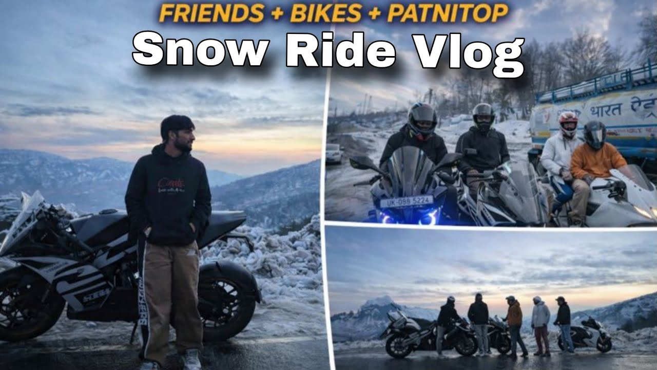 First Snowfall Ride ❄️ | Patnitop Hills | From Day to Night Ride