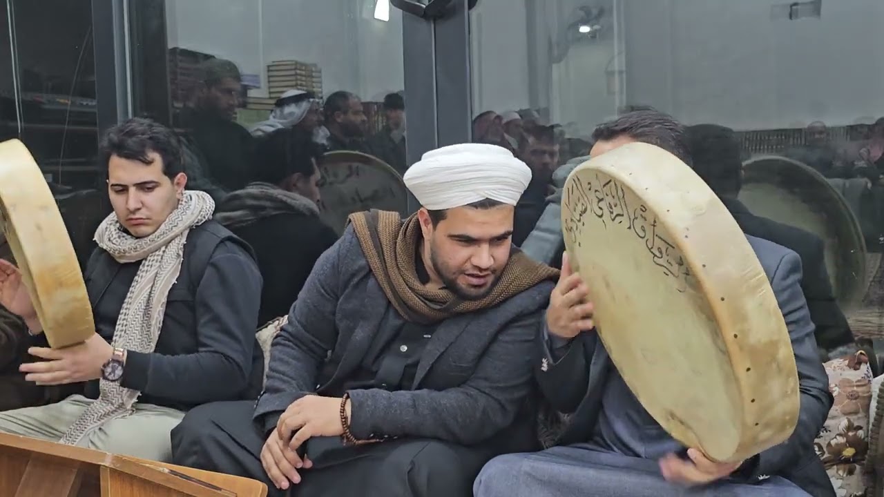 الذكر الاسبوعي في التكيه النورانيه في جامع السورجي المداح السيد مصطفى السبعاوي 