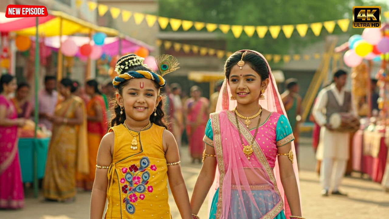 मेले में नन्हे कृष्ण और राधा की मुस्कान || Yashomati Maiyaa Ke Nandlala || Shree Krishna Leela