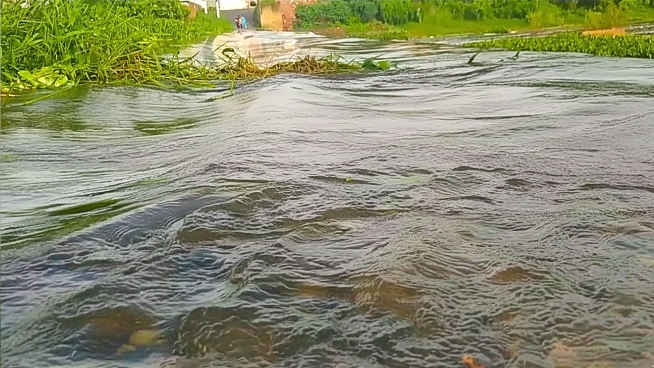 COMEÇOU A SUBIR O NÍVEL DO RIO SALGADO HOJE 