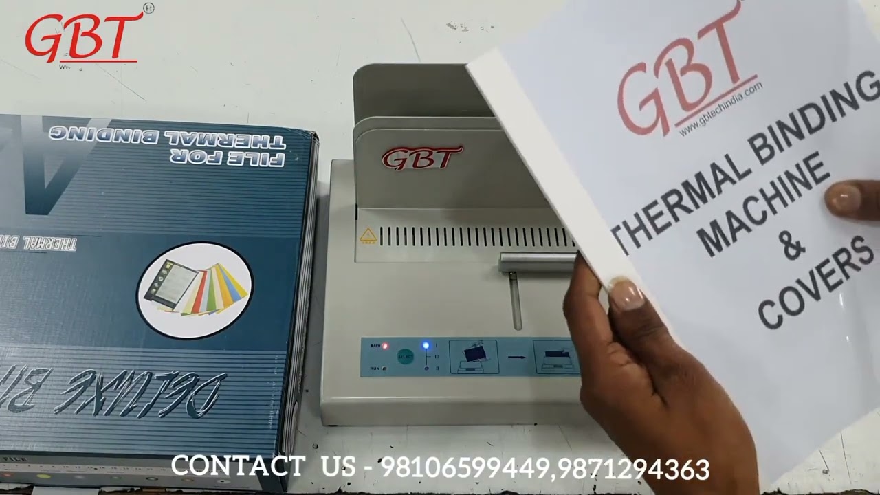 Thermal Binding Machine & Covers GBT SK5000 A4 & A3 By G B Tech Whatsup +919810659949 , 919871294363