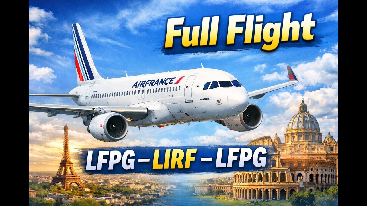 FULL FLIGHT | Air France A320 | LFPG – LIRF - LFPG | MSFS 2024