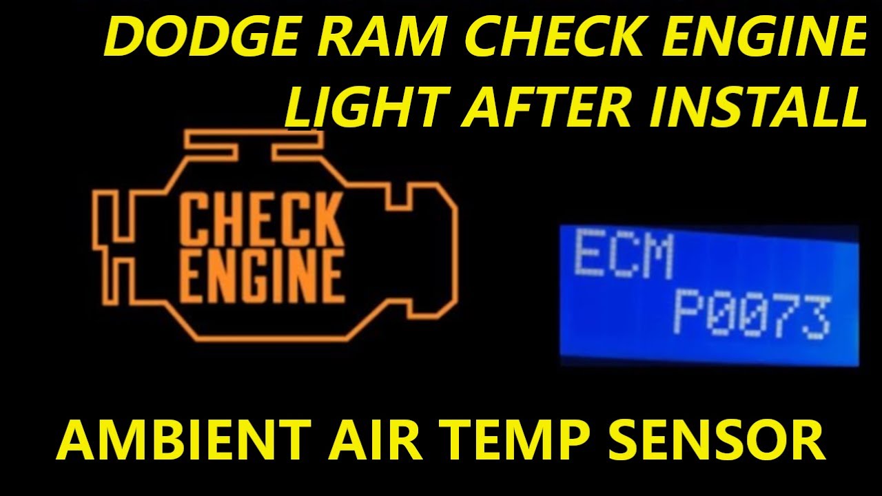 Dodge Ram (2013-2018) Check Engine Light After Install of Tow Mirrors; Ambient Air Sensor Harness