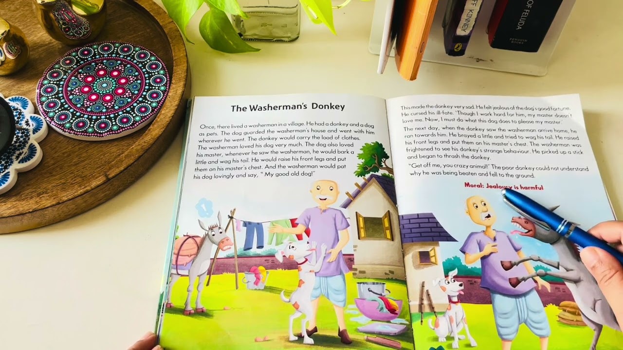 “ The Washerman’s Donkey”📕….story for kids. Panchatantra story. Bed time story for kids🧑‍🧑‍🧒‍🧒