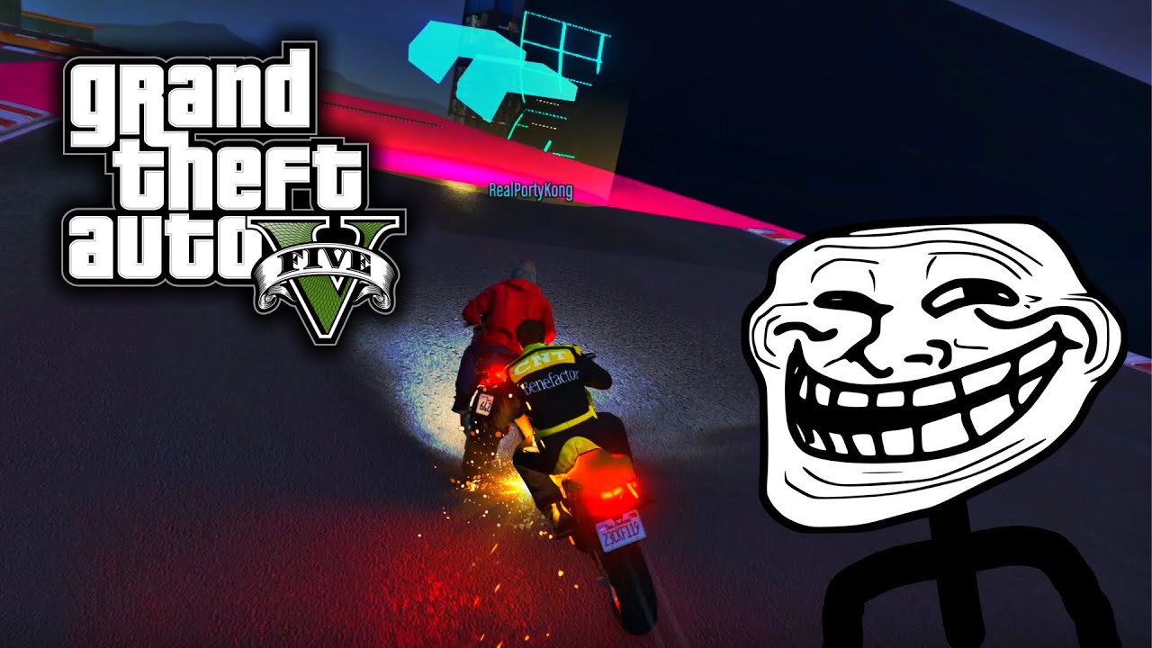 (╯°□°）╯TROLLÍCÍ ZÁVOD 🏍️ 🏁 GTA V s Portym