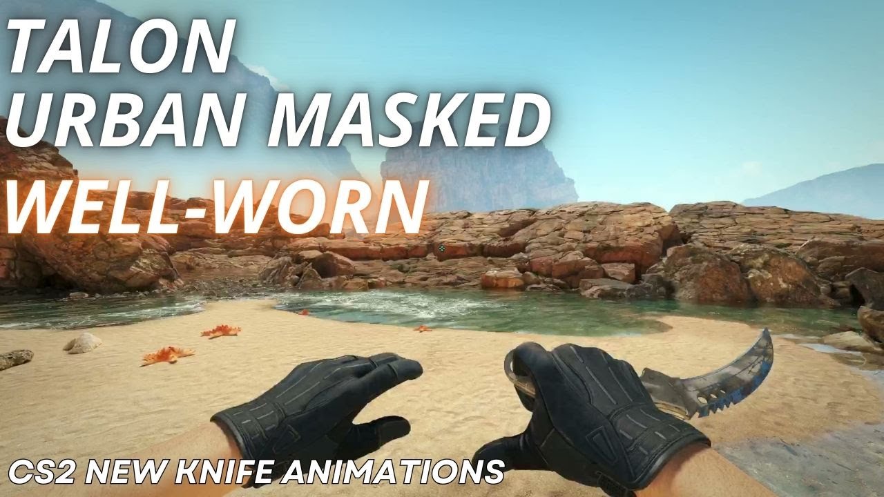 Talon Knife Urban Masked (Well-Worn) | CS2 Skin Showcase with NEWEST Animation