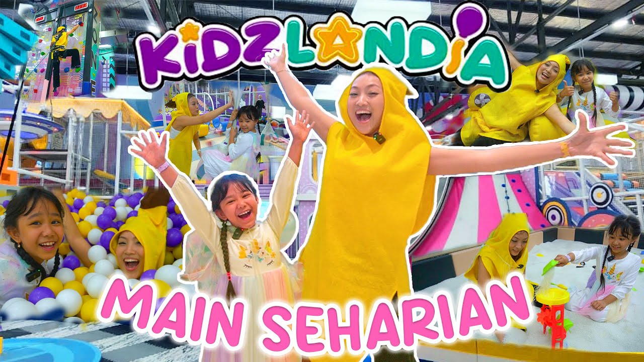 SEHARIAN MAIN DI KIDZLANDIA l SERU BANGET MAIN PEROSOTAN, PANJAT TEBING, MANDI BOLA
