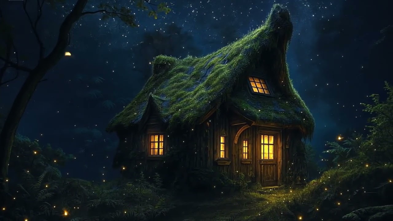 A Magical Night in the Forest Cabin 🏡🌌 | Lofi Chill 🎧