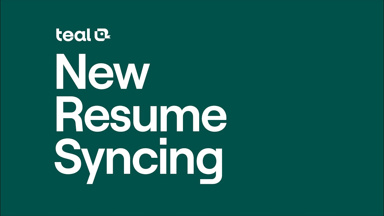 Resume Syncing Update | Manage Multiple Resumes
