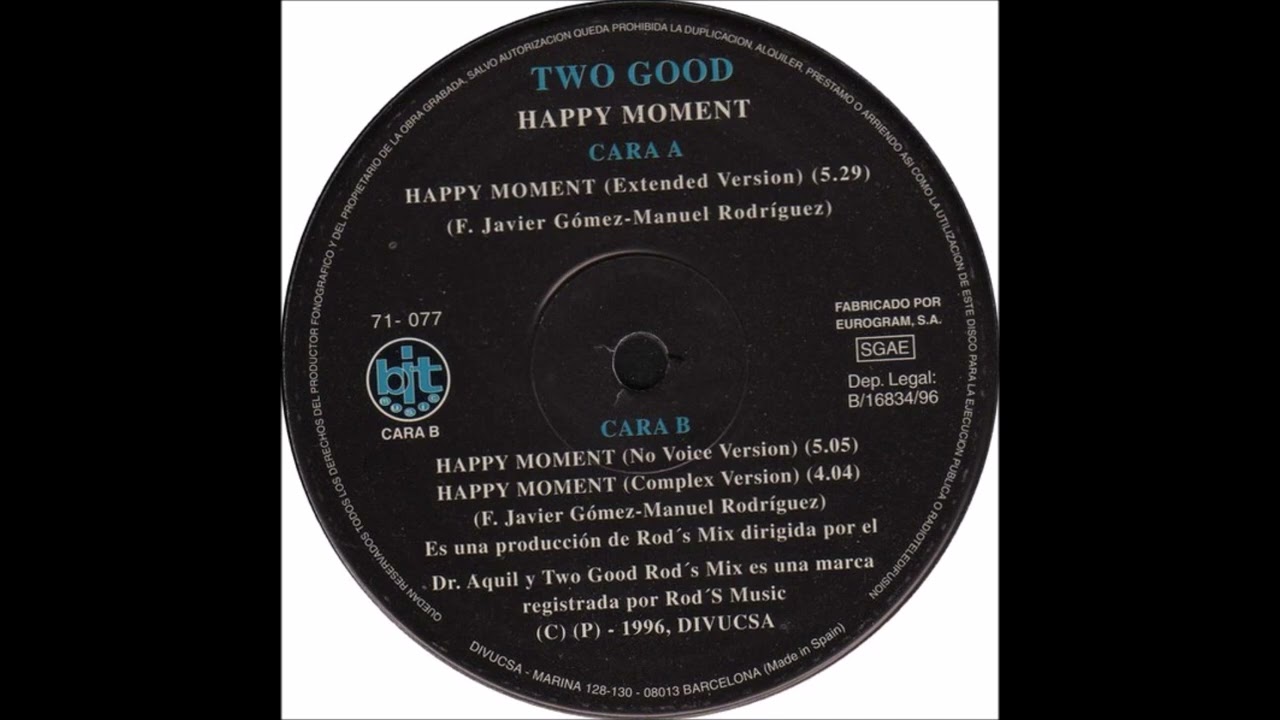 Two Good - Happy Moment (No Voice Mix)