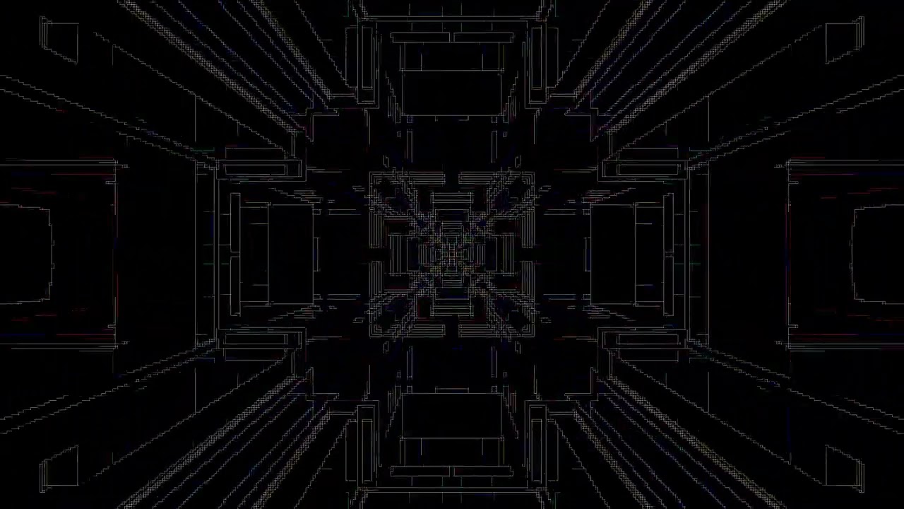 10 hours Neon Tunnel Dark Circuit Screensaver 4K UHD 60fps Vj Loop