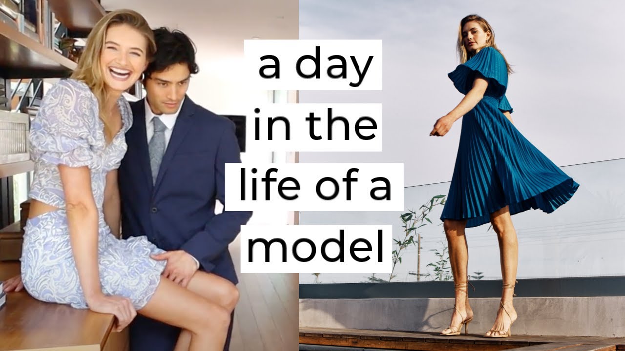 A Day in the Life of a Model | Come to Set with Me | Modeling with my boyfriend for Express