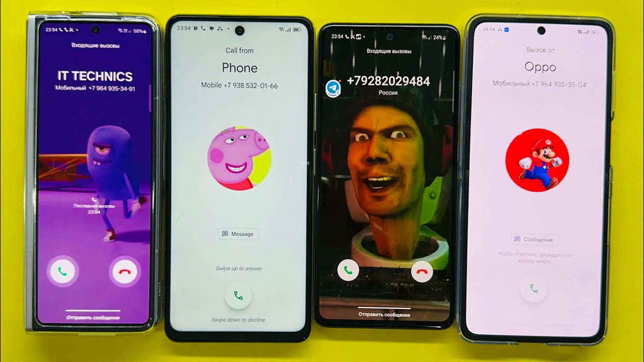Incoming + Outgoing Call Samsung Z Fold3+Blackview Shark 8+ OPPO Find N2 Flip+Samsung A51