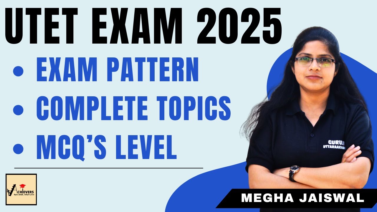 UTET 2025 Complete Details | Megha Jaiswal | UTET 2025 | #utethindi  #utetpreparation #utet2025