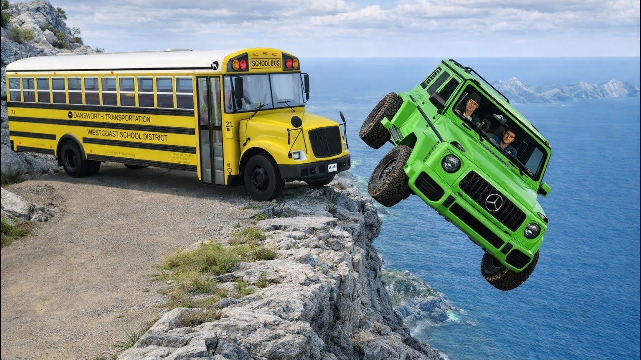 IMPOSSIBLE Truck vs Bus Crash on a Cliff Edge! Crash Compilation #89 | BeamNG Drive.