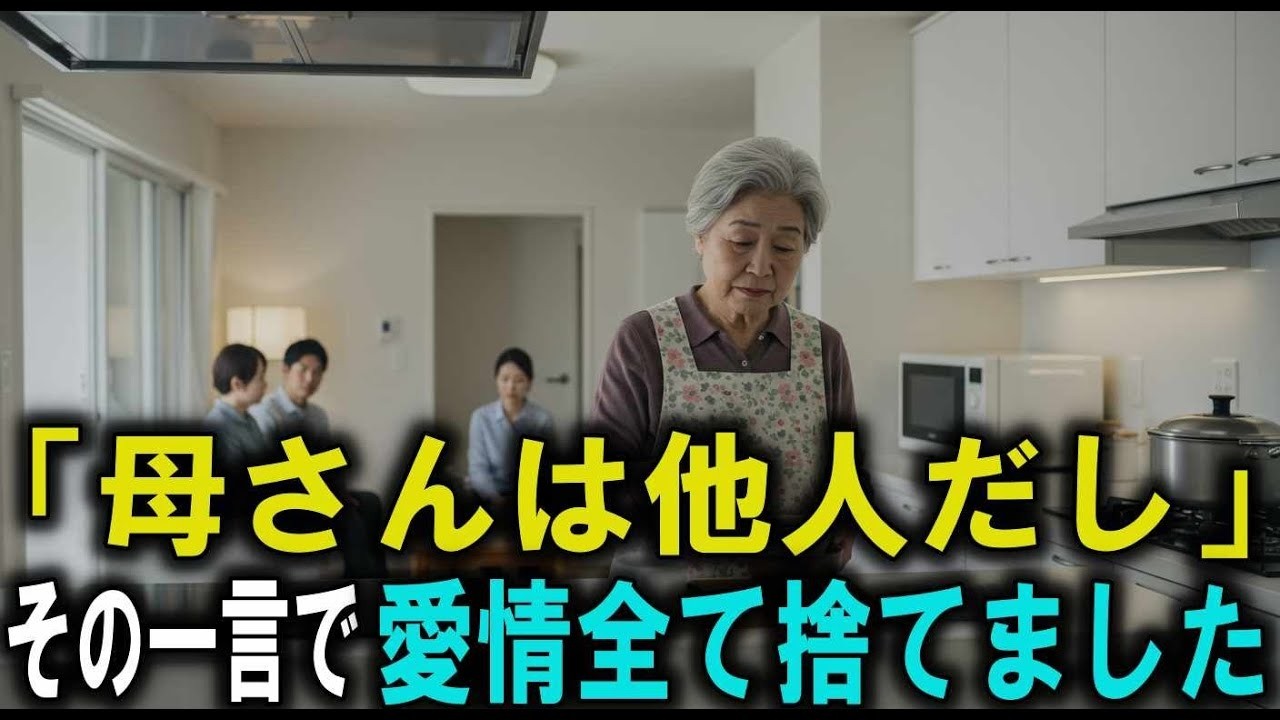 「母さんは他人だから」息子夫婦に冷たく言われた日、私は愛情も何もかも捨てることにしました