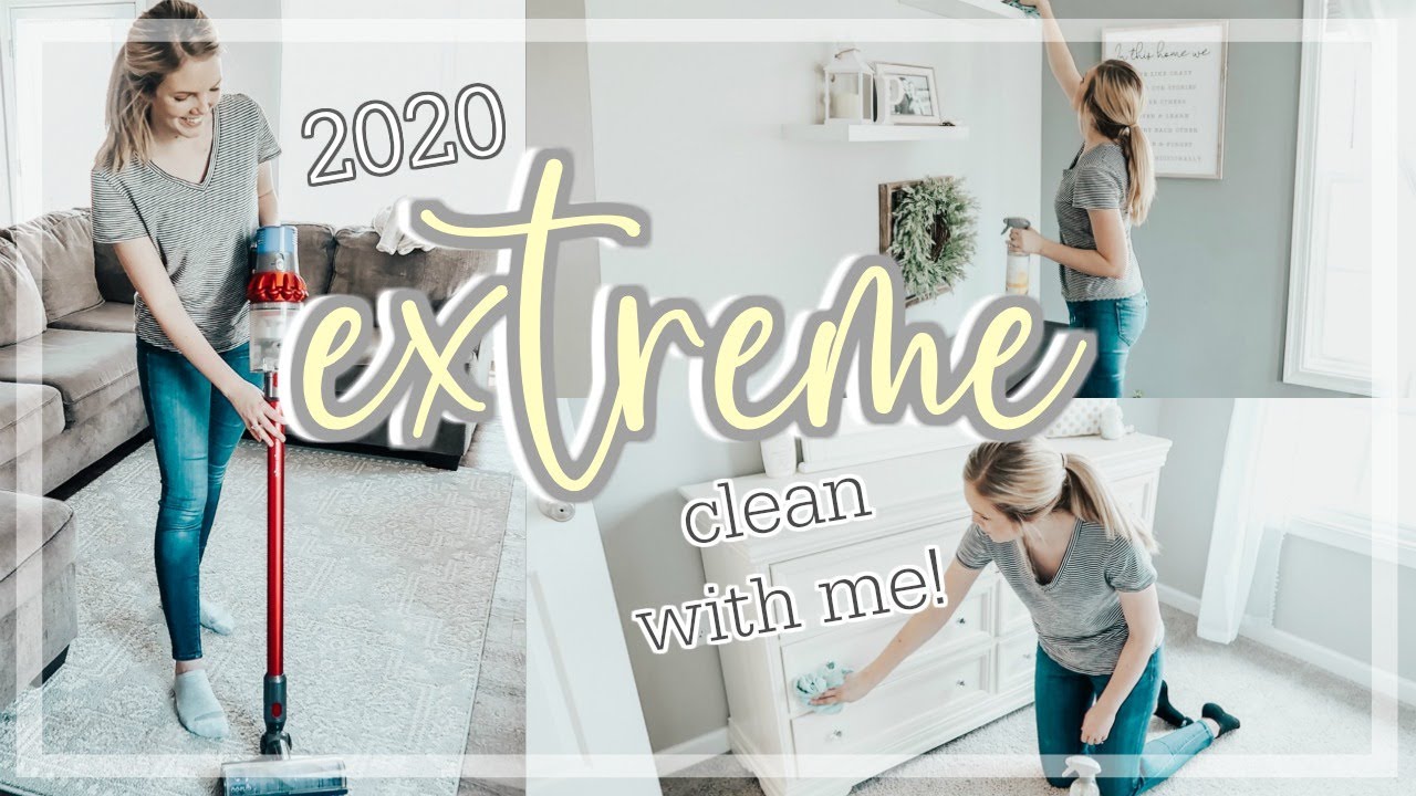EXTREME CLEAN WITH ME 2020! | ALL DAY CLEANING | EXTREME CLEANING MOTIVATION | HOUSE CLEANING