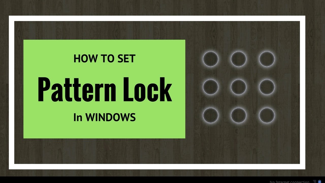 set pattern lock in windows