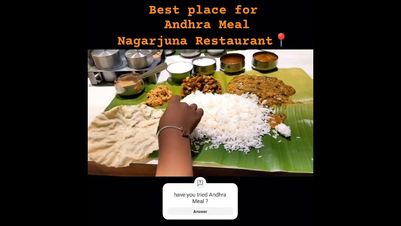 Best place for Andhra Meal in Bangalore - Nagarjuna 📍#andhrapradesh #nagarjuna #andhrameals