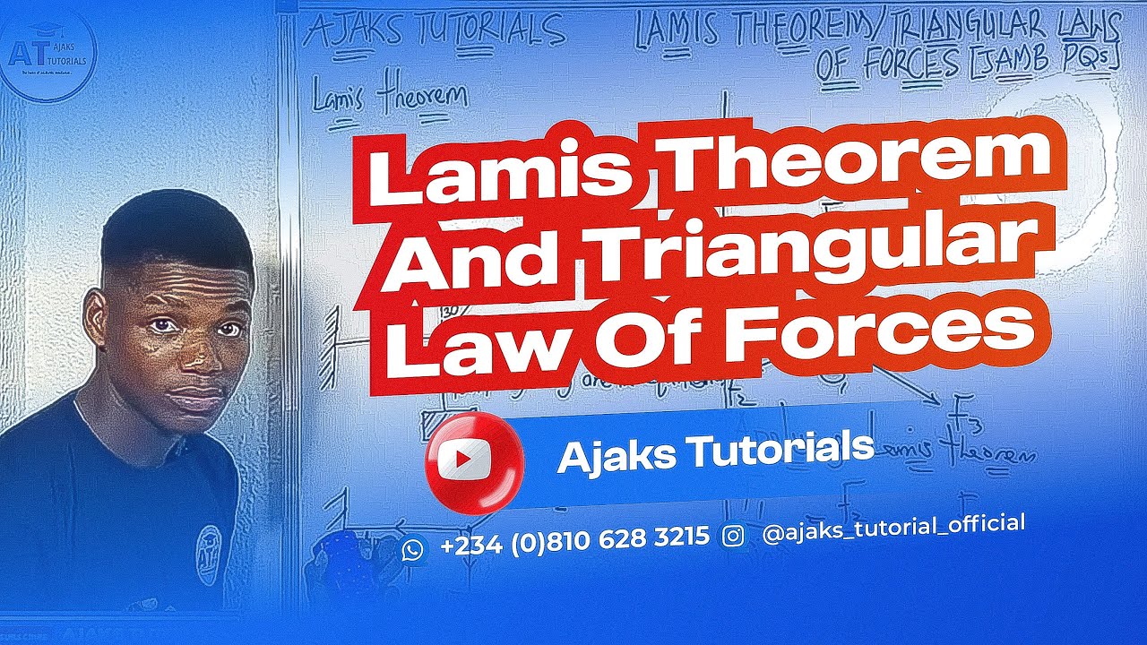 Lamis Theorem & Triangular law of forces| JAMB core points | JAMB exam questions solved! #utme #JAMB