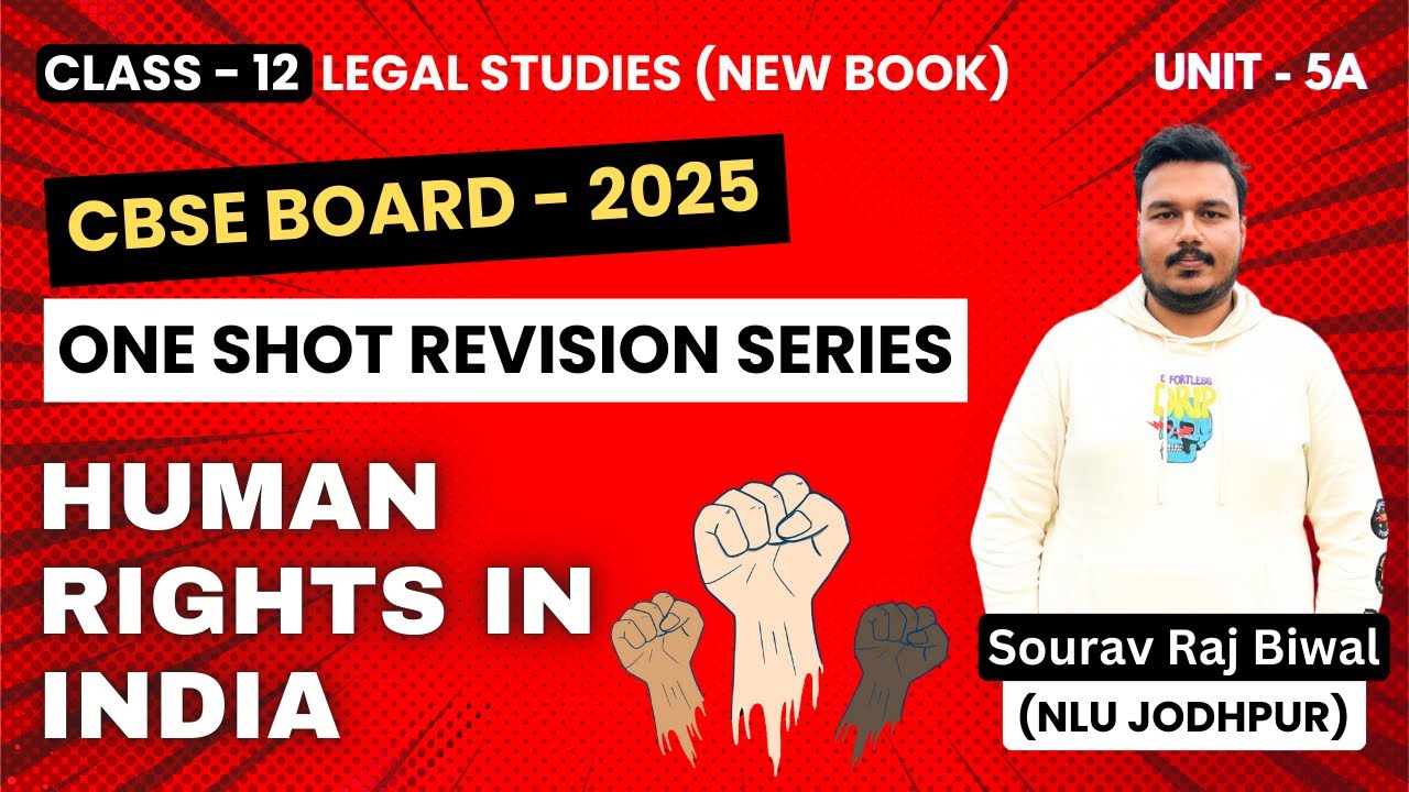 Human Rights In India | Unit 5A | Class 12 Legal Studies | ONE SHOT REVISION | CBSE BOARDS 2025