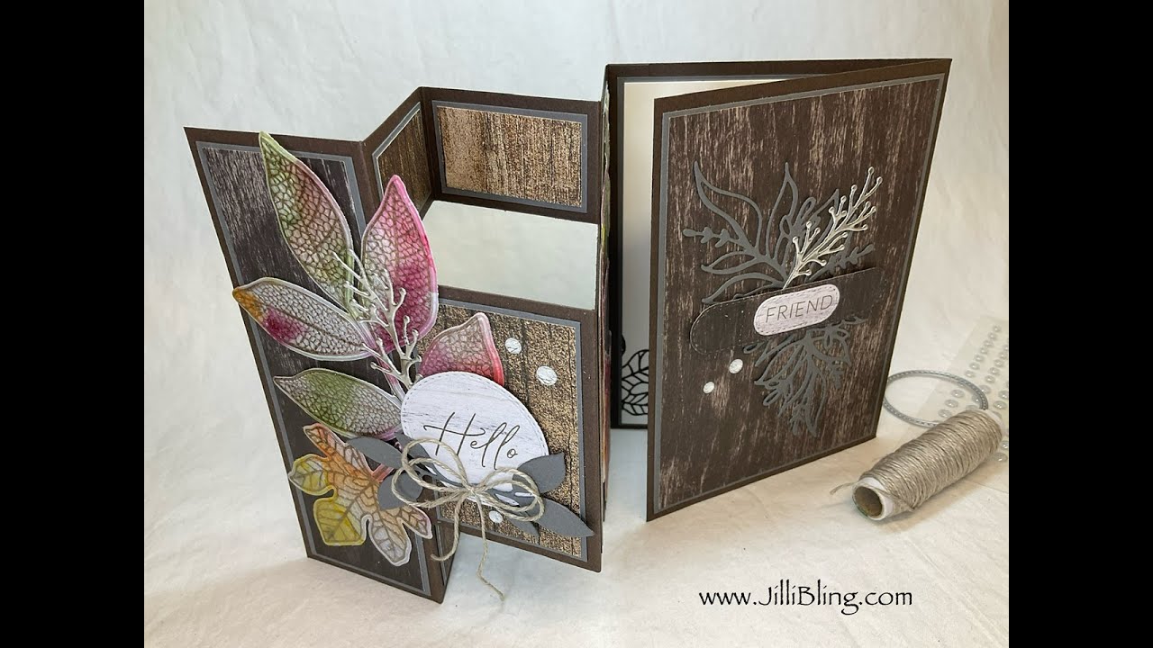 Changing Leaves  - Avid Stampers FREE Card Kits (1 of 3) - Colorful Vellum Leaves Fun Fold Card
