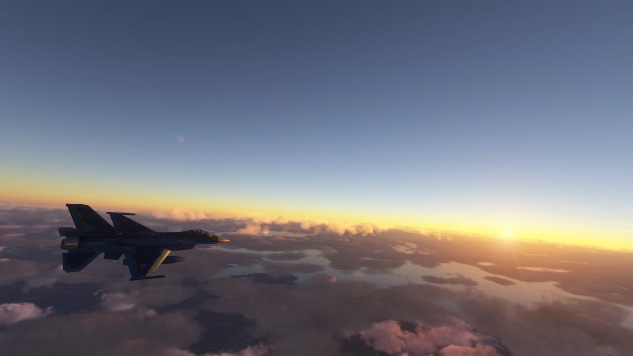 Microsoft Flight Simulator 2024   F-16C 　築城基地→岐阜基地