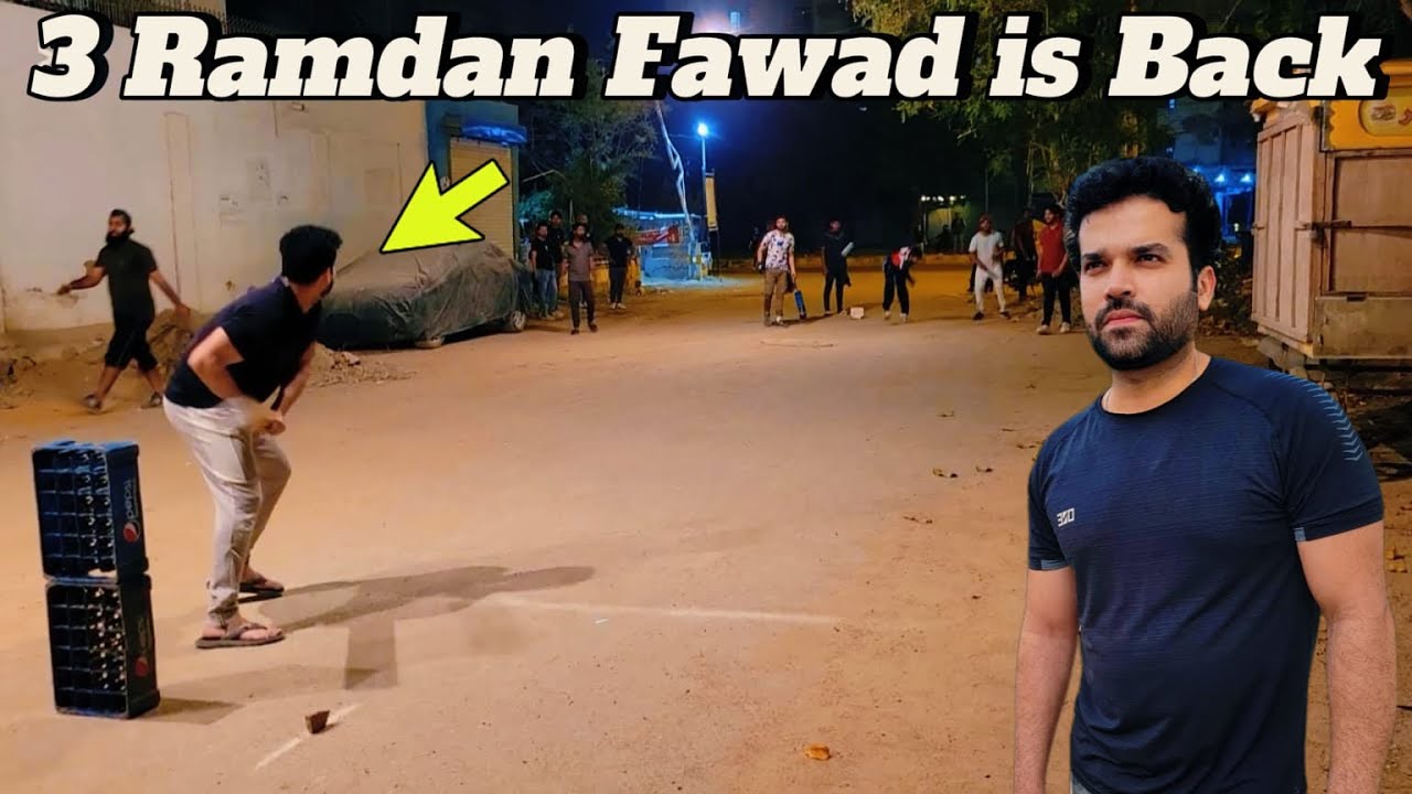 3 Ramdan cricket Tournament fawad is Back konk out Match mai fawad ne ki Apni class show #yasirrojar