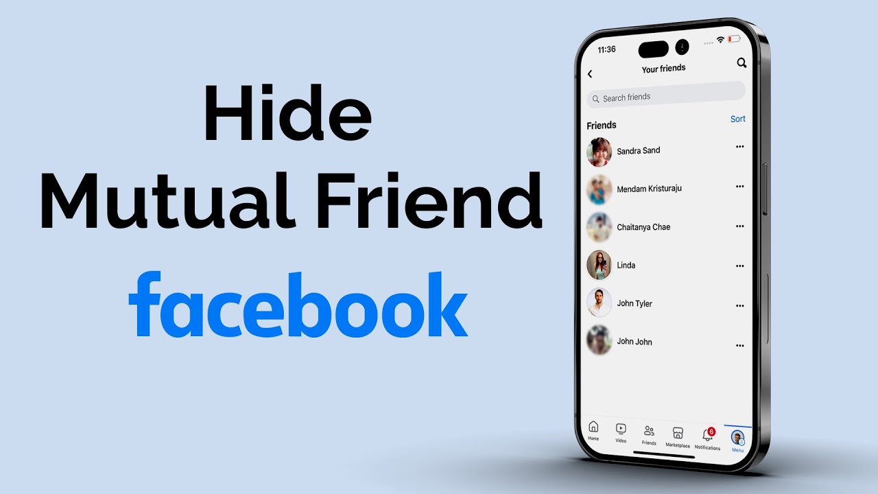 Как скрыть общего друга на Facebook?