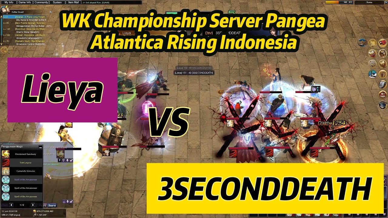 LIEYA VS 3SECONDDEATH WK Championship Server Pangea Atlantica Rising Indonesia