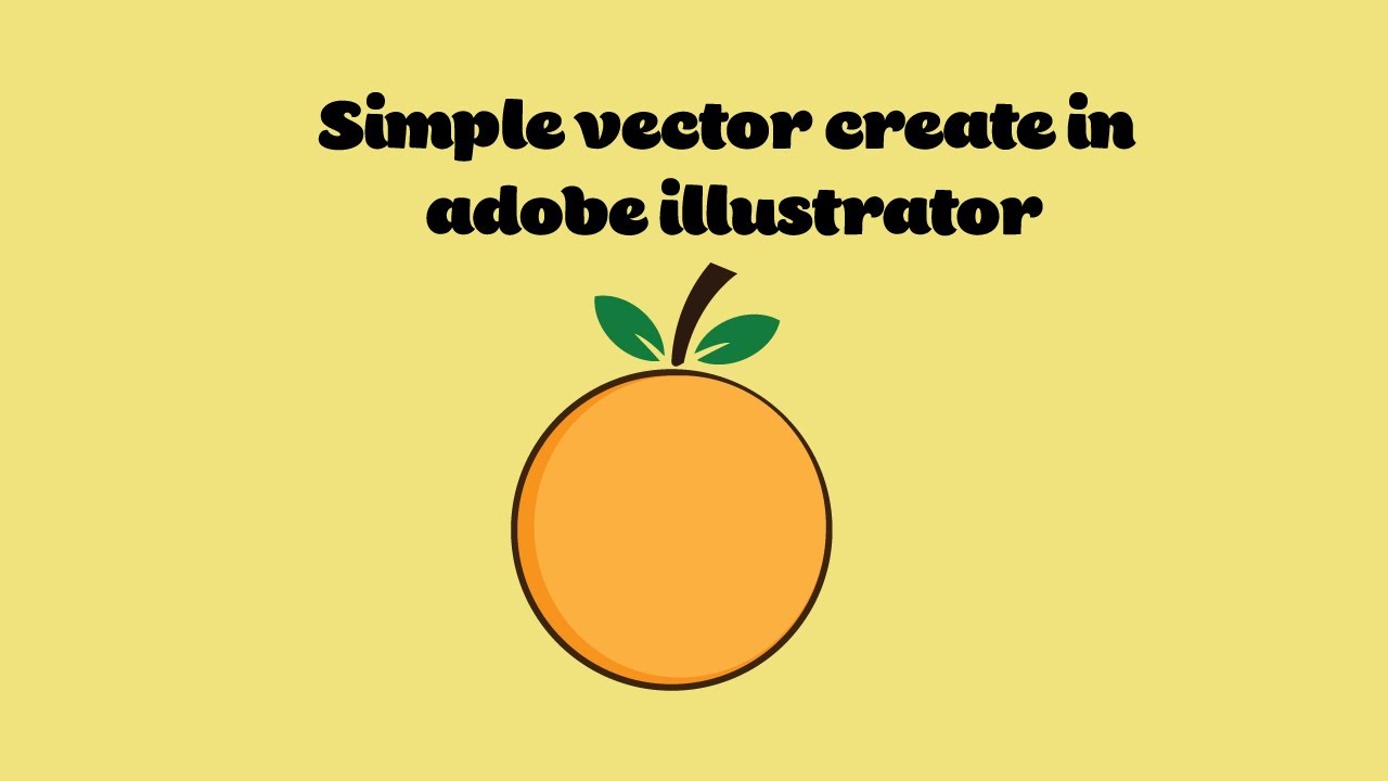 Simple orange vector design in adobe illustrator