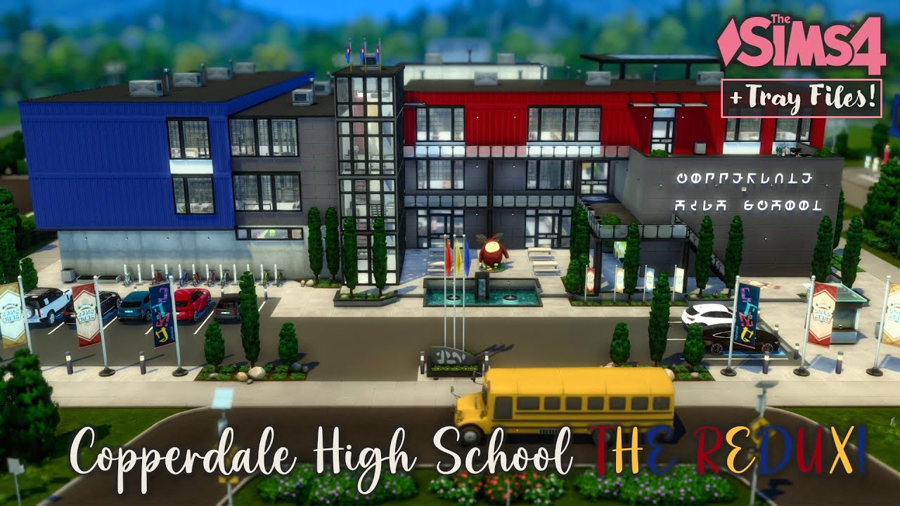 Copperdale High School THE REDUX | The Sims 4 Stop Motion Build | + Tray Files #highschoolyears
