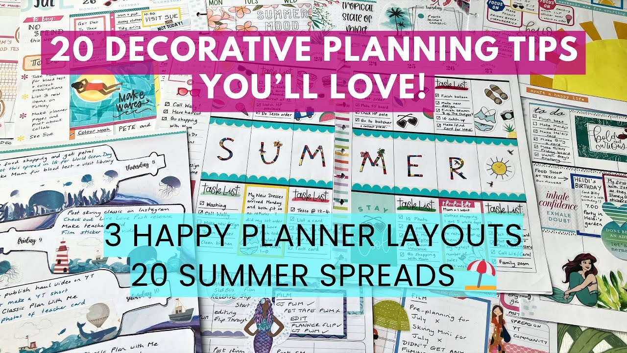 Master Decorative Planning: 20 Spreads, 20 Game-changing tips for decorating your Happy Planner