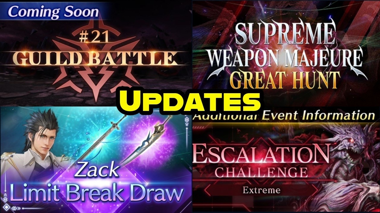 FF7 Ever Crisis Update Escalation, Guild battle, Zack Hanni Banner