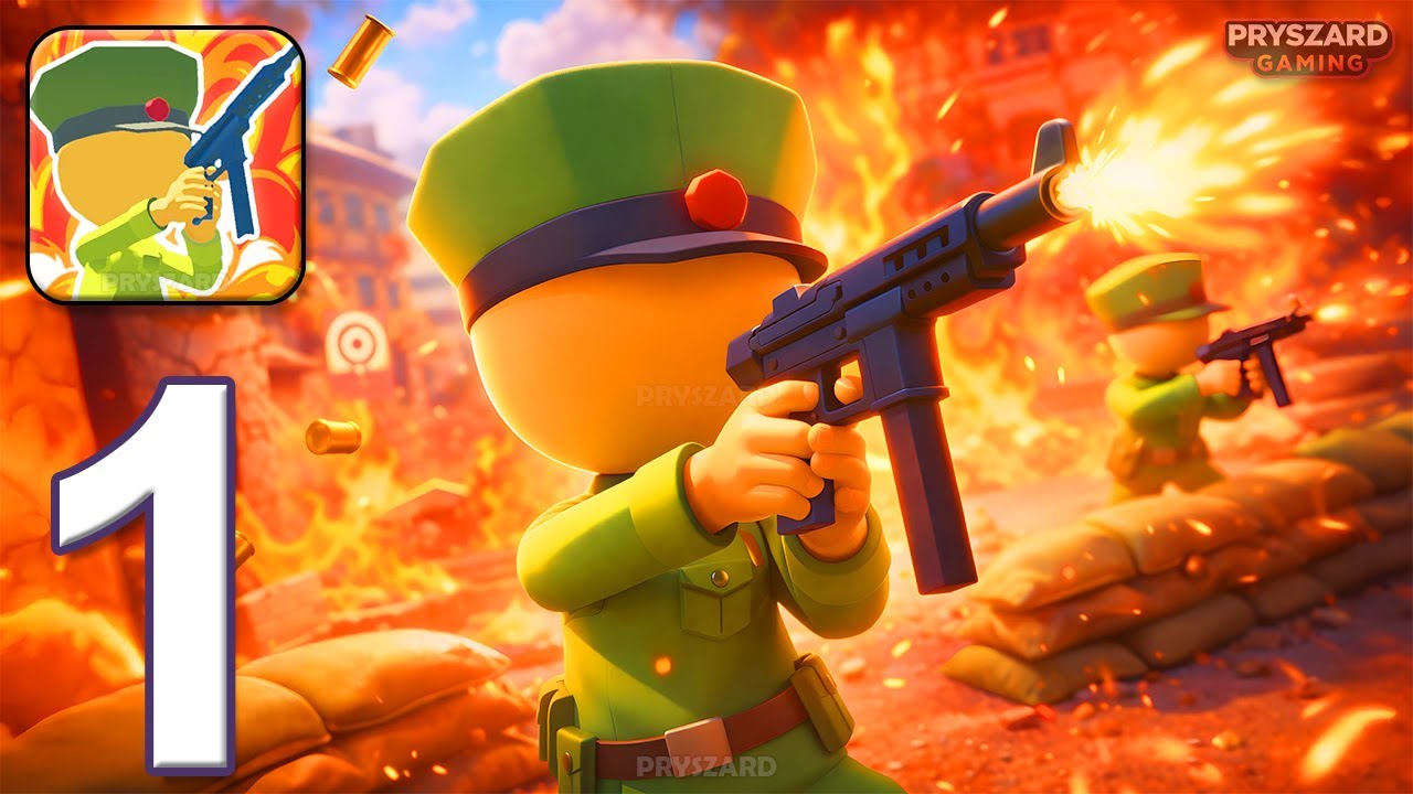 Militarize People - Gameplay Walkthrough Part 1 - Army Camp Commander Battle (iOS, Android)