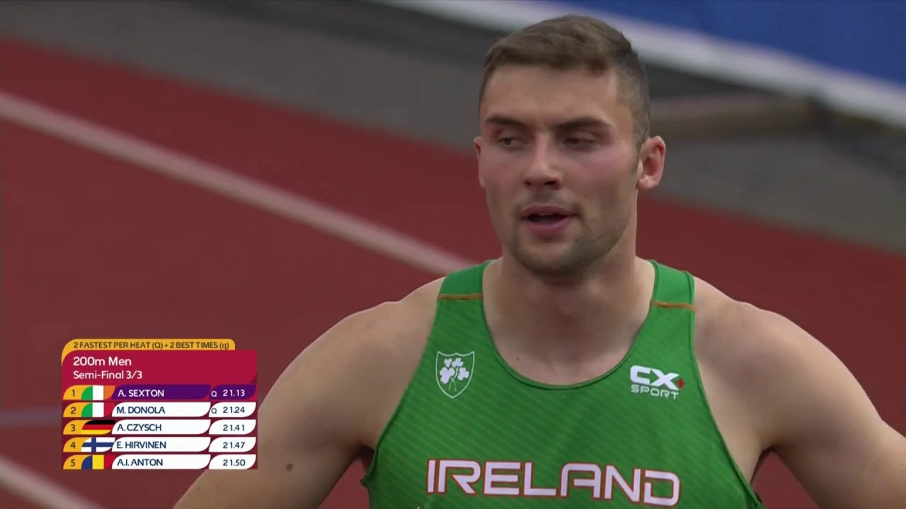 200m Men, Semifinal 3, European U20 Championships, Borås SWE, 2019
